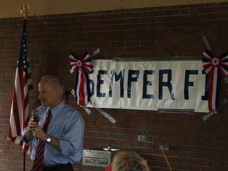 Major Mike Coffman addresses his supporters